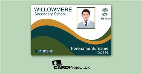 Secondary School Student ID Card - Green Wave